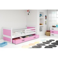 Gulta RICO 90x190 balts/rozā